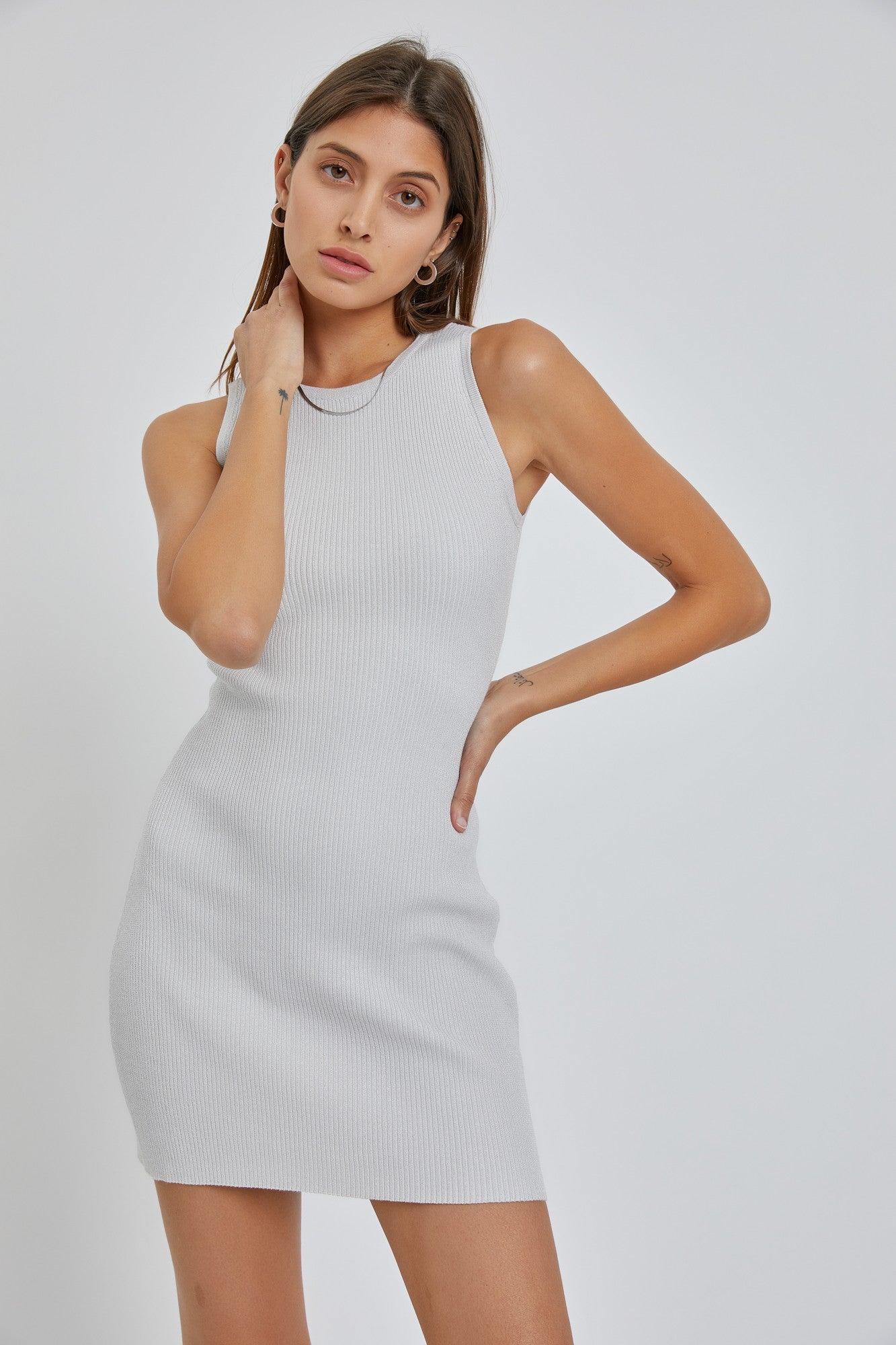 THE ARABELLA LUXE DRESS SILVER